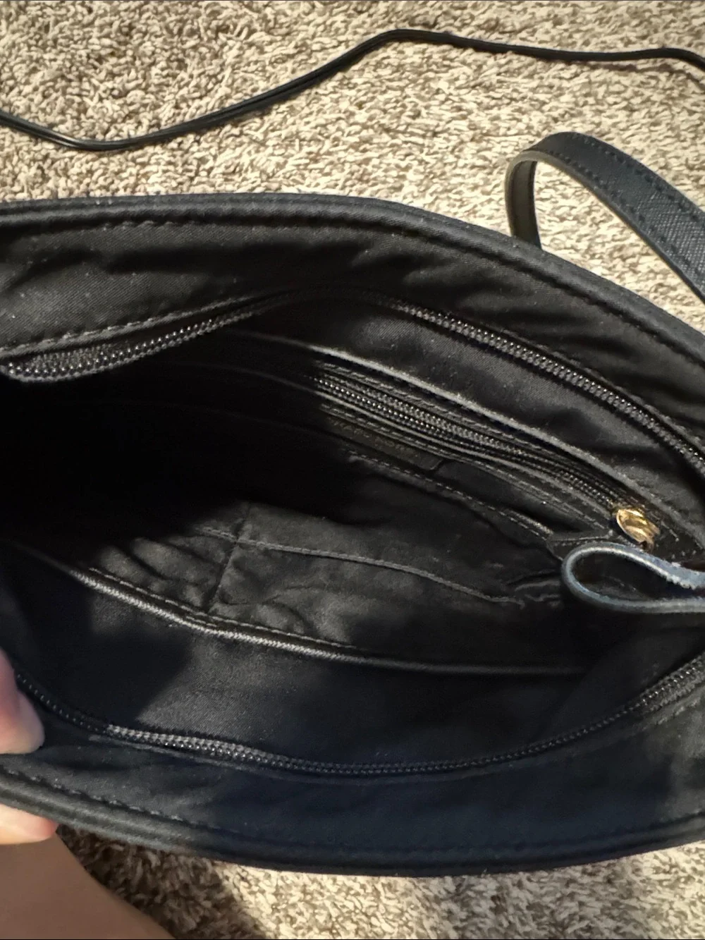 Michael Kors Black Nylon Messenger with Gold Accents